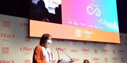 La consejera de Economía, Empresas y Empleo, Patricia Franco, presenta el Festival de Cine Conecta FICTION Castilla-La Mancha La consejera de Economía, Empresas y Empleo, Patricia Franco, presenta el Festival de Cine Conecta FICTION Castilla-La Mancha