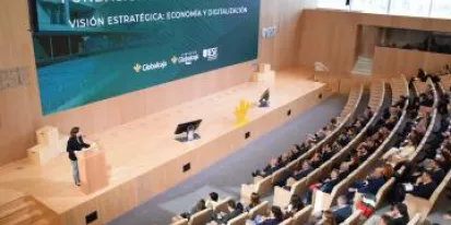 imagen de la noticia La consejera de Economía, Empresas y Empleo, Patricia Franco, inaugura el Foro Anual Alumni de la Fundación Globalcaja HXXII, que se celebra en el IESE Businesss Schooll de Madrid